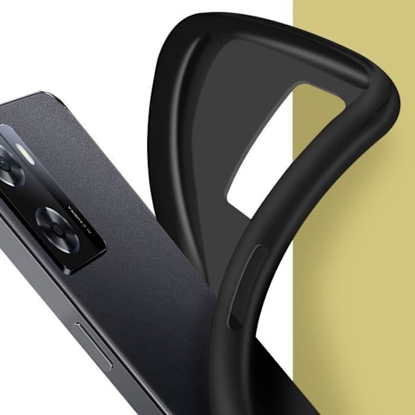 Fodral till Oppo A57s och A57 - AVIZAR - Tunt och resistent i gelsilikon - Svart Svart
