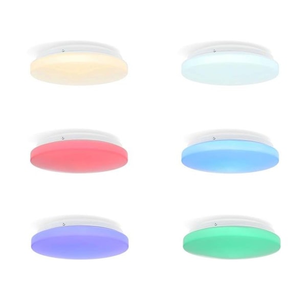 Intelligent Wi-Fi RGB Rund Loftlys IP44 1820lm 6500k Nedis Hvid Vit