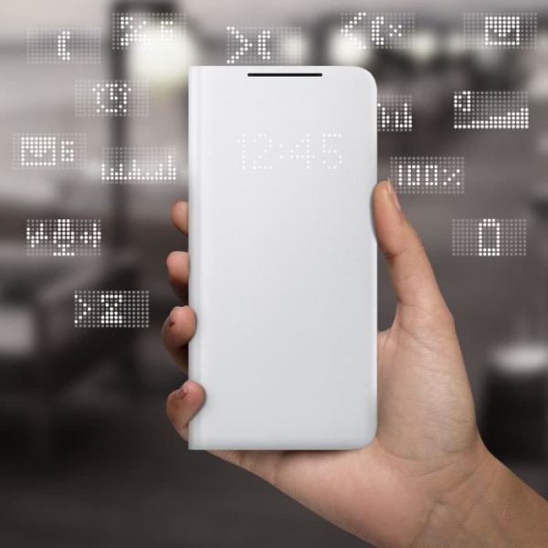 Fodral - Samsung - Galaxy S21 - Smart flik - Färg Silvergrå - Mjuk Silvergrå