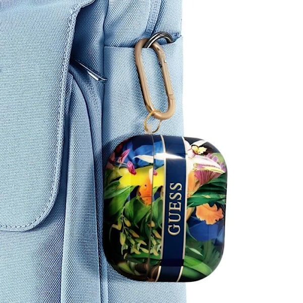 Coque til AirPods 3 med karabin - Floral Tropisk Design Guess Multi-farvet Flerfärgad