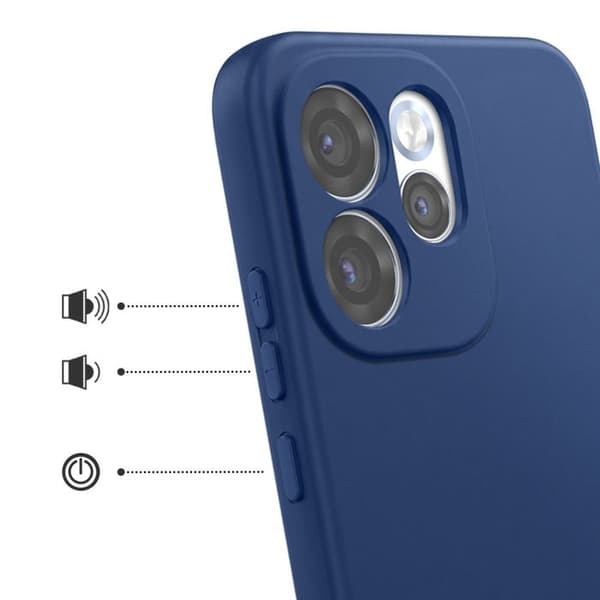 Silicone Soft-Touch Cover til Oppo Reno 15 Pro Fast Cover Serie Mørkeblå Blå