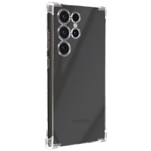 Coque Antichoc - MAYAXESS - Samsung Galaxy S24 Ultra - Transparent - Forstærkede hjørner - Letvægtsdesign Transparent
