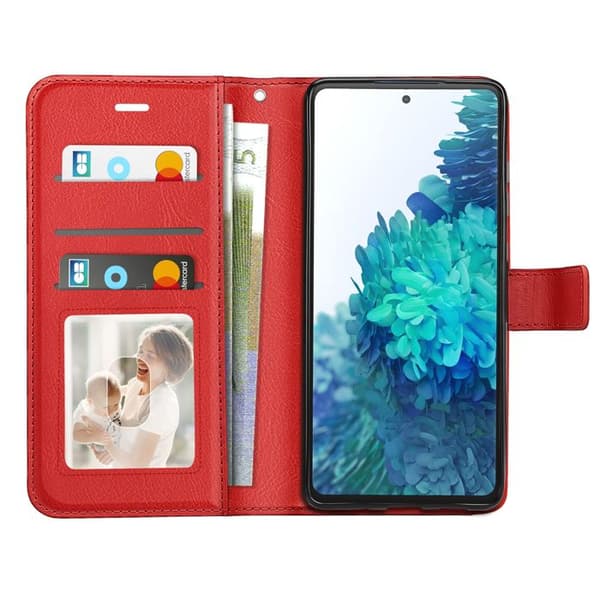 Pungetui til Samsung Galaxy S20 FE med håndledsrem og videostøtte Mayaxess Rød Röd
