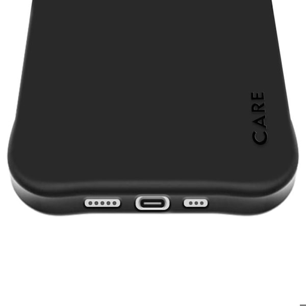 Coque MagSafe til iPhone 16e Silikone Anti-Fald 2.4m Samba Panzer Glass Sort Svart