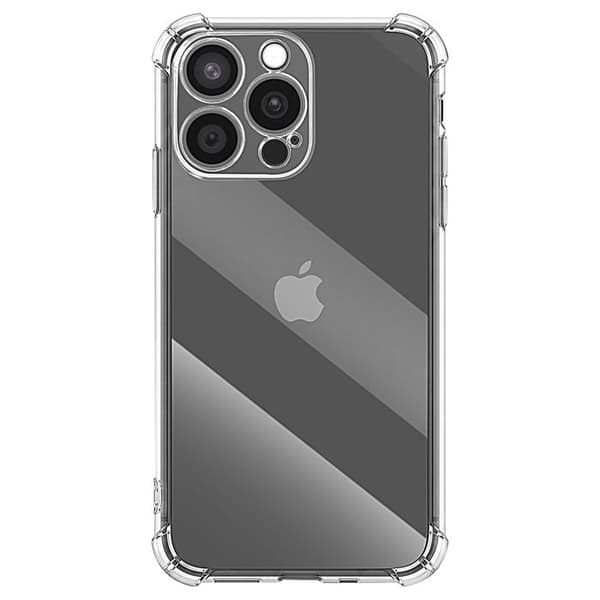 iPhone 15 Pro Max Cover Stødabsorberende med Forstærkede Hjørner Mayaxess Transparent Vit
