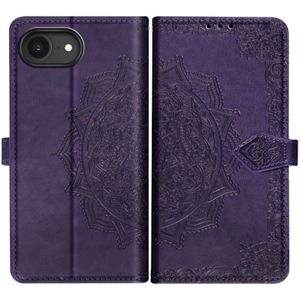 iPhone 16e Mandala Kukka Lompakko Rannehihna Liila Lila