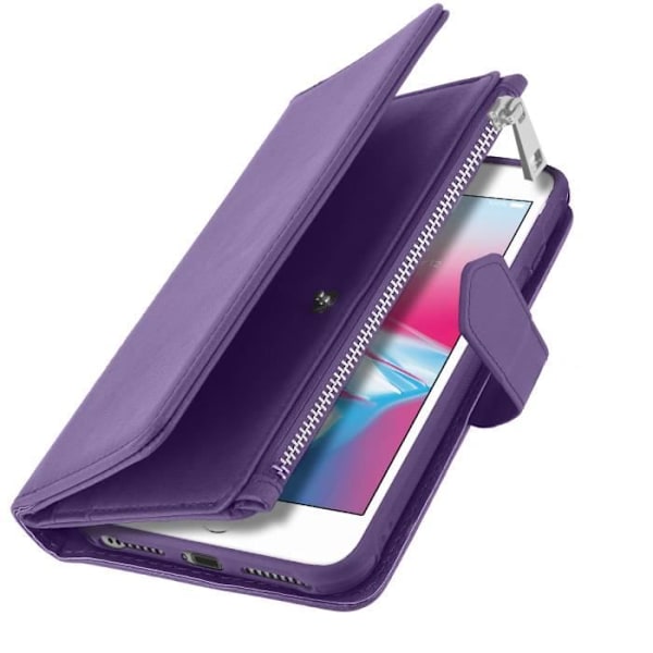 Étui Portefeuille - AVIZAR - iPhone 6/6S/7/8 Plus - Violette - Hård Skal - Dobbelt Klap lila