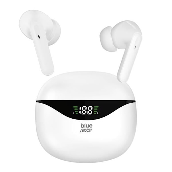 Bluetooth-kuulokkeet - BLUESTAR - In-ear -malli - 4,5 tunnin akunkesto - IPX4-vedenpitävyys - Kosketusohjaus Vit
