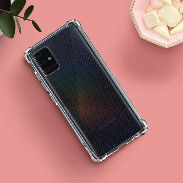 Coque - AVIZAR - Samsung Galaxy A51 - Flexibel Silikon - Transparent - Stötsskydd Transparent