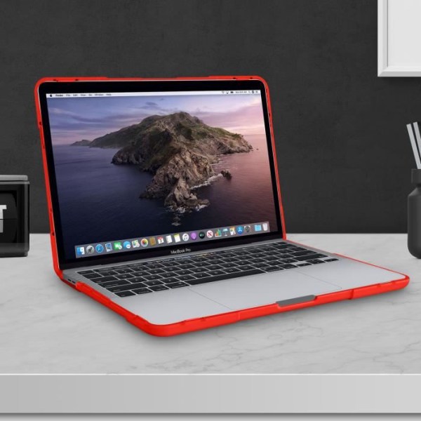 Macbook Pro 13'' 2020 kotelo Täysi suojaus Rigid Soft Contour Red