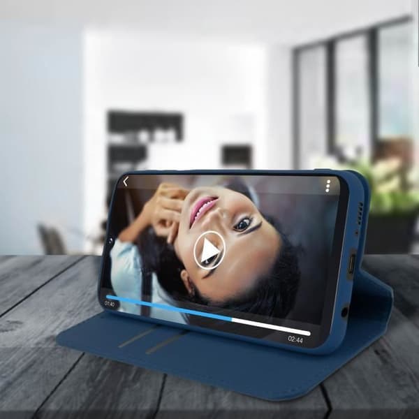 Smartphone cover - Samsung - Galaxy A20e - Eco-leather - Video stand - Mørkeblå Midnattsblå