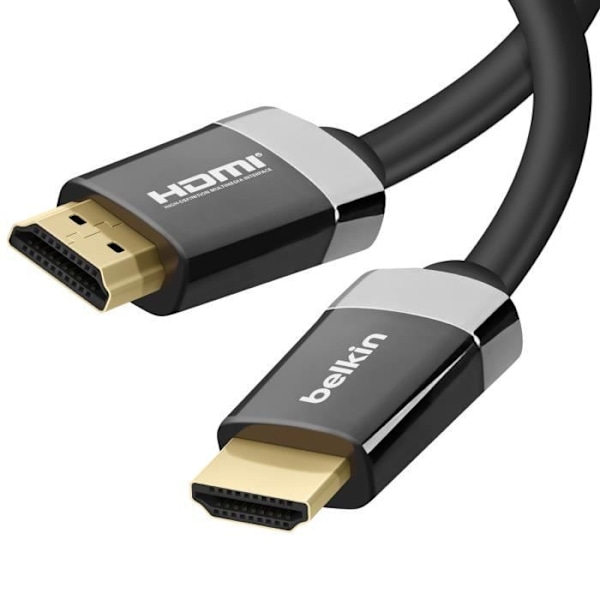 Belkin Musta 2m Korkean Määritelmän 4K High Speed HDMI-kaapeli Kullatut Liittimet