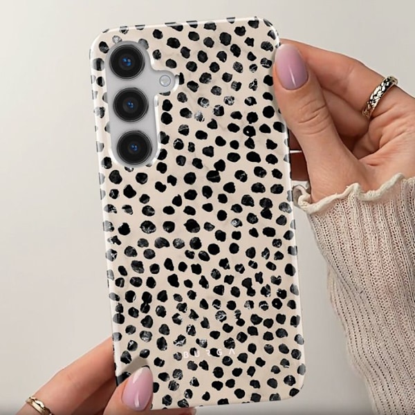 Coque för Samsung Galaxy S24 och S25 Elegant Mönster Almond Latte Burga Beige Beige