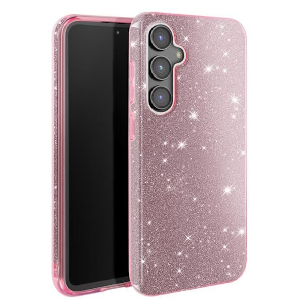 Glitteret cover til Samsung Galaxy S23 FE Stødabsorberende Glitrende Rosa Rosa