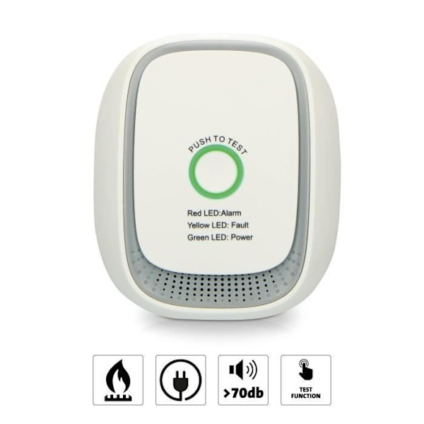 Alecto GA11 - Gassensor för metan - Vit Vit grå