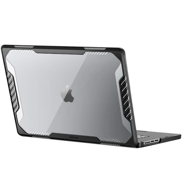 Heltäckande skal till MacBook Air 15 2023 Stötsäker luftventilsväska Transparent Svart Svart