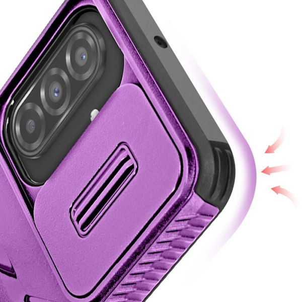Coque til Samsung Galaxy A26 med ringefunktion, kameradække, lilla Lila