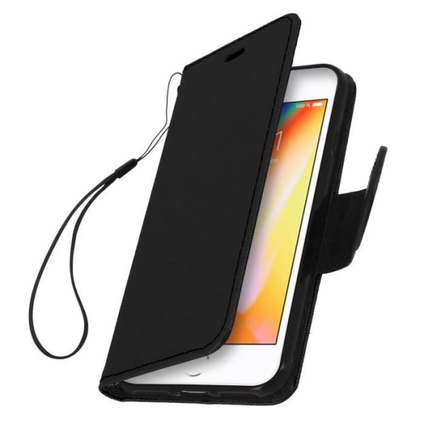 iPhone 7 ja 8 kotelo - AVIZAR - Tyylikäs malli - Täysi suojaus - Videotuki - Musta Svart