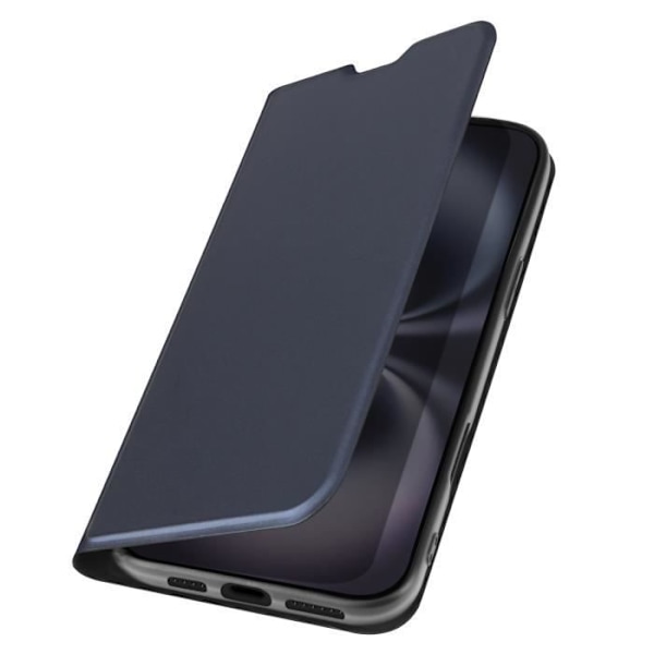 Fodral till iPhone 16 Plus - AVIZAR - Soft touch - Korthållare - Videostöd - Night Blue Blå