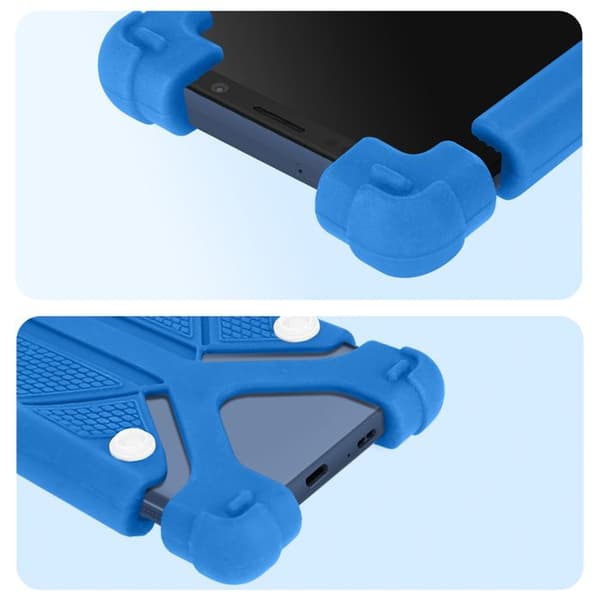 Smartphone cover - Universel - Bumper Silicone - Stødabsorberende - Kickstand - 4.7 til 5.3 tommer Blå