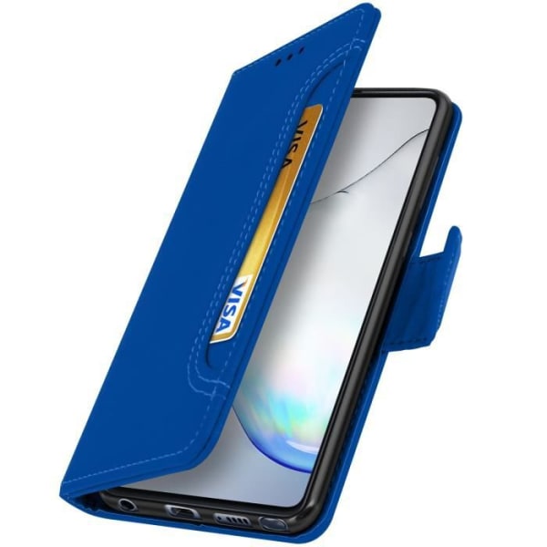 Cover til Samsung Note 10 Lite Folio tegnebogsstativ Funktion Blå