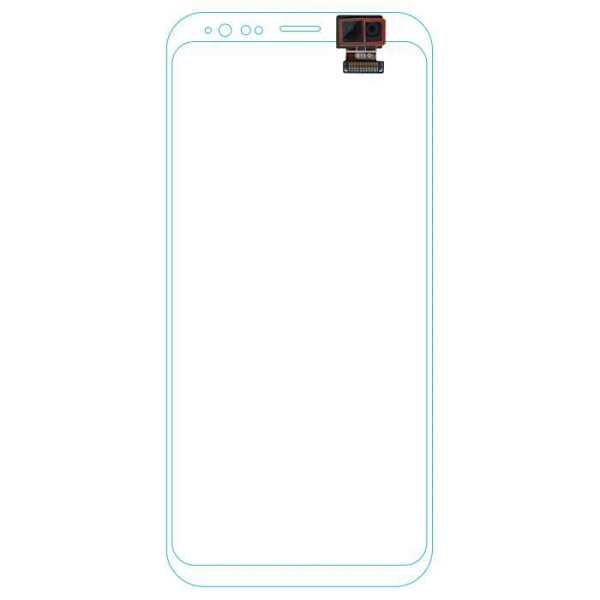 Foran Kamera - Samsung - Galaxy S9 - Frontlinse Modul - Forbindelseskabel - Sort Svart