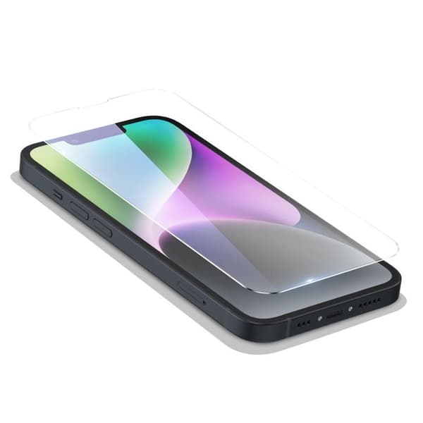 Härdat glas för iPhone 14 / 13 Pro Hårdhet 9H Stötsäker Mayaxess Transparent Vit