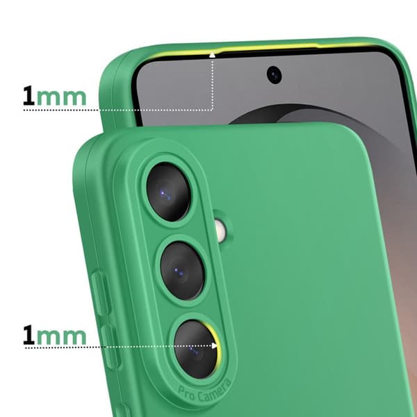 Silicone Cover til Galaxy S26 Plus med Forstærkning til Kamerablok Grøn Grön