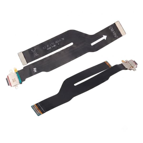 Opladerstik til Galaxy Note 20 Ultra Original Demonteret Samsung Sort Svart
