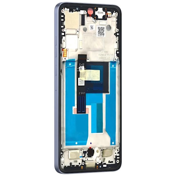 Skærm til Motorola Edge 50 Neo LCD + Trykfølsom Glas + Original Motorola Mørkegrå Ramme Grå