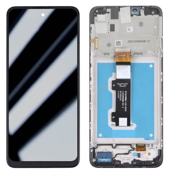 Alkuperäinen Motorola E40 / E30 LCD-näyttö + kosketuslasi (kehyksellä) Motorola vaaleanharmaa Grå