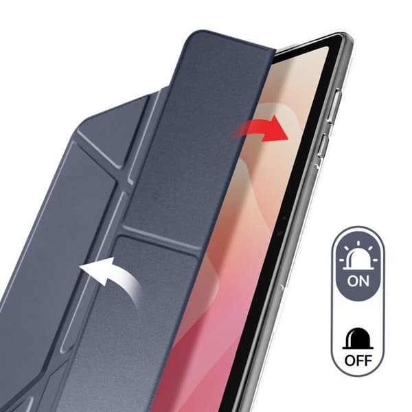 Etui til Galaxy Tab S11 med modulær støttefunktion, origami-design, grå-lavendel Grå