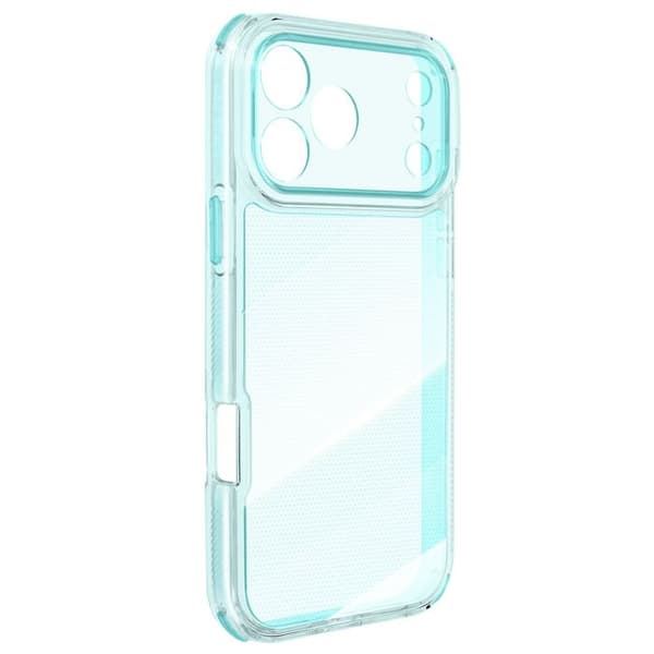 Cover til iPhone 17 Pro Max - AVIZAR - Bi-Materiale - Antiskrid - Forstærket - Transparent Blå