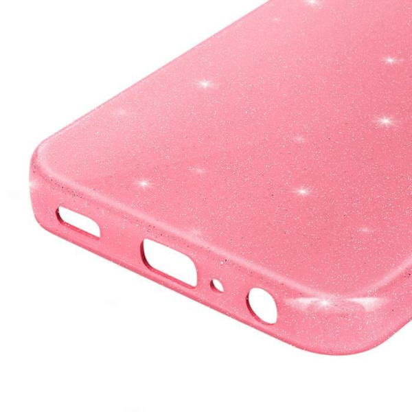 Galaxy A05S silikonfodral - AVIZAR - Glitterdesign - Skyddad kamera - Rosa Rosa