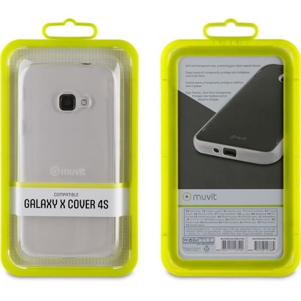 MUVIT Crystal Soft Transparent Cover: Samsung XCover 4 / XCover 4S Transparent