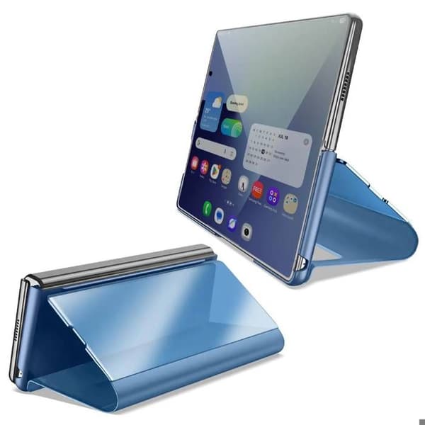 Skyddsfodral - AVIZAR - Galaxy Z Fold 7 - Clear View - Videostöd - Blå Blå