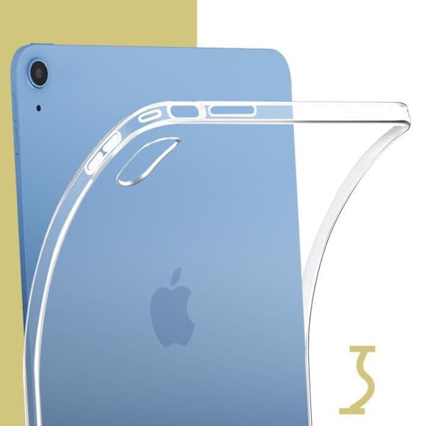 Fodral för iPad 10.9 2022 Silikongel Flexibel Tunn och Lätt transparent