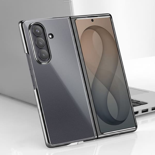 Cover til Galaxy Z Flip 8 Ultra med hængsel og sort kromkant Svart