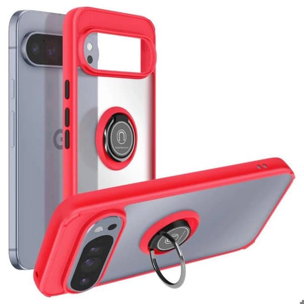 Skydd för Google Pixel 10 / 10 Pro Stötresistent med Röd Magnetring Röd