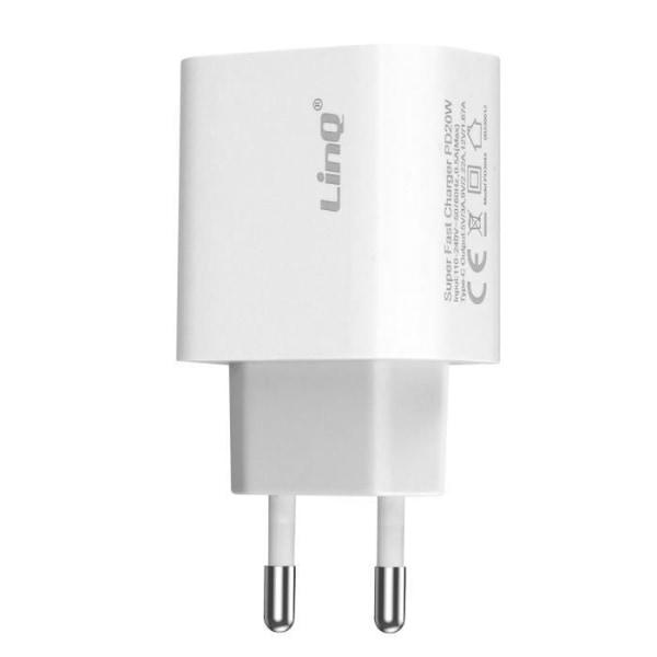 LinQ 20W Strömförsörjning USB-C Nätladdare Vit Vit