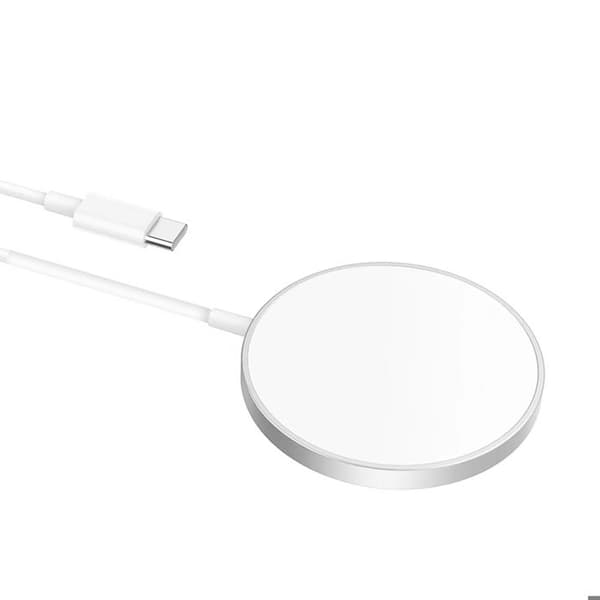 MagSafe-laddare för iPhone 15 Plus 15W Magnetisk Mayaxess Vit Vit