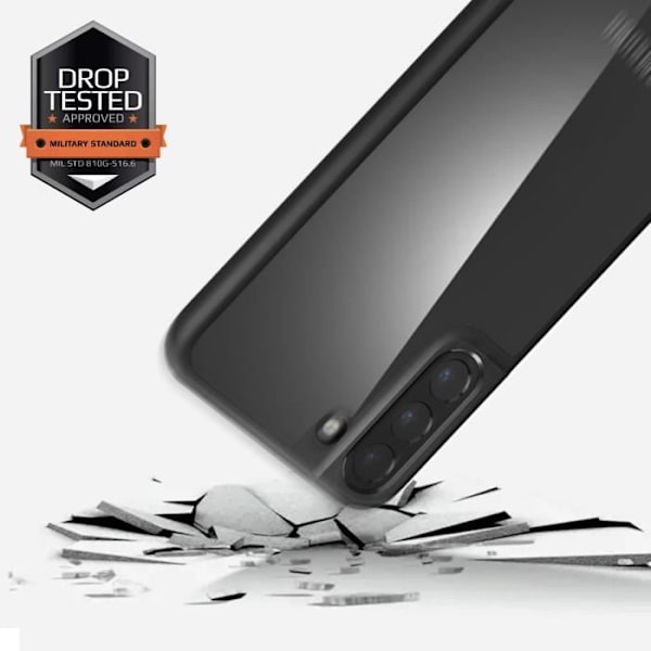 Samsung Galaxy S22 hårdt stødsikkert forstærket etui Spigen Ultra Hybrid sort svart