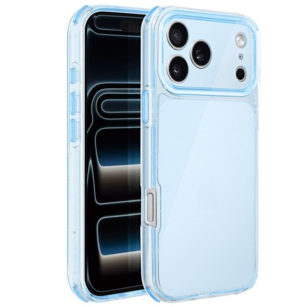 Cover til iPhone 17 Pro Max - AVIZAR - Forstærket - Skridsikker - Tekstureret - Lys blå Blå