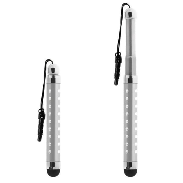 Stylet - Avizar - Silver - Retractable - Kompatibel med pekskärm - Silikonspets Pengar