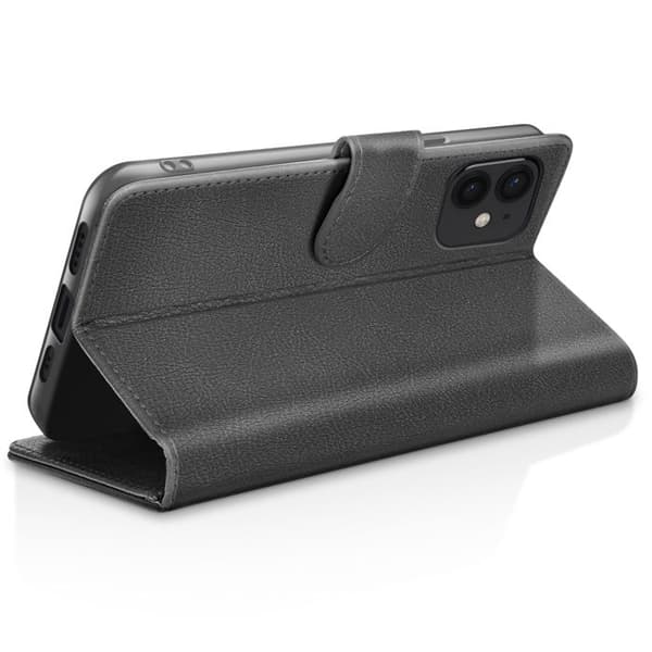 Plånboksfodral - ZANAÉ - iPhone 12 mini - Svart - Videostöd - Magnetflik Svart