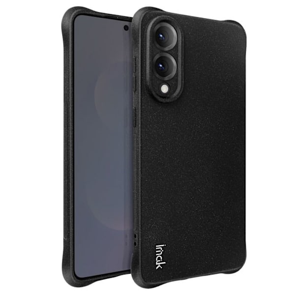 Coque til Samsung Galaxy S25 Edge Silikone Antichok Hjørne Bumper iMak Sort Svart