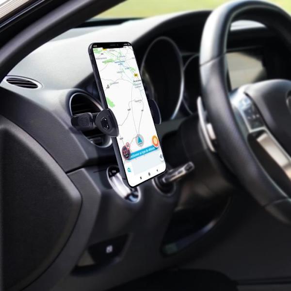 Autotuki - Akashi - 360° Kääntyvä - Yhteensopiva älypuhelimien kanssa, jotka ovat enintään 6.8 tuumaa - Musta Svart