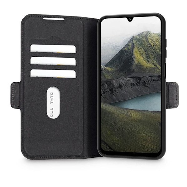 Étui til Samsung Galaxy A26 med standfunktion Oslo Pro Vegansk Læder DBRAMANTE1928 Sort Svart