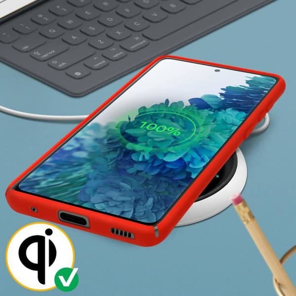 Coque - Samsung - Galaxy S20 FE - Semi-rigid - Soft Touch - Röd Röd