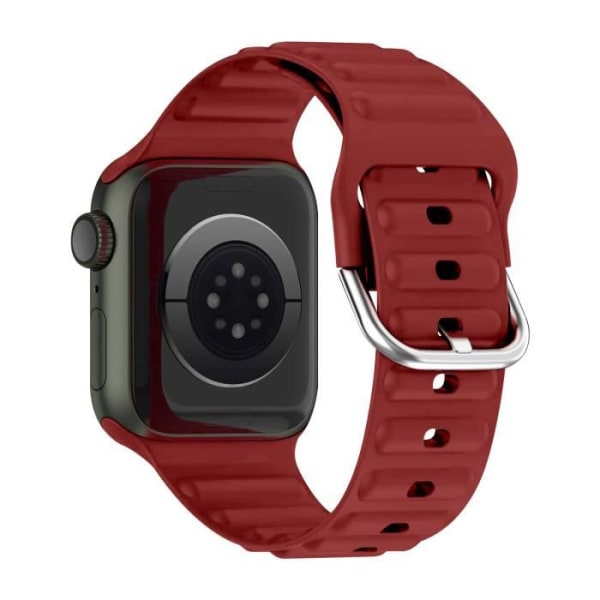 Rannekoru Apple Watchiin 41mm / 40mm / 38mm silikonisäädettävä Burgundy